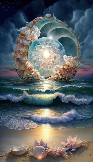 The moon and the sea