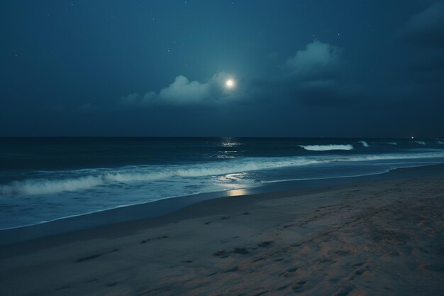 Moon over the sea