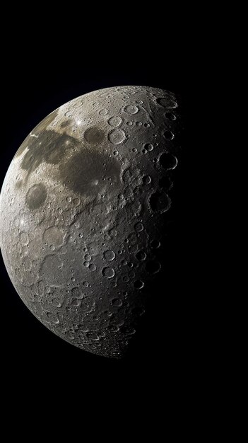 Foto luna nel cielo di notte sullo sfondo fuori dalla terra