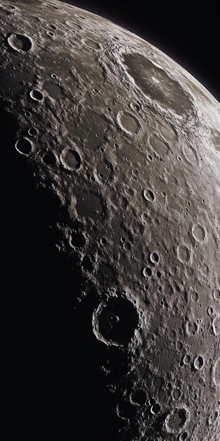 Photo moon in sky at night background out of the earth