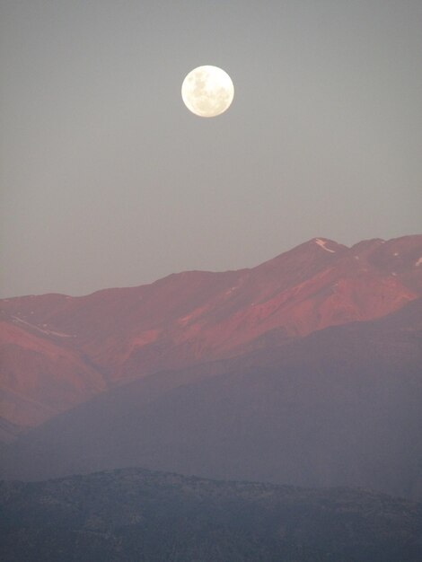 Moon in sky at night