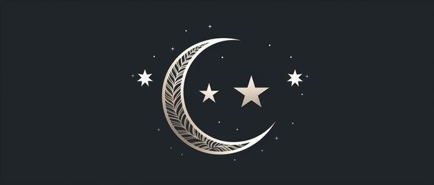 Photo moon and star islam symbol islamic symbol