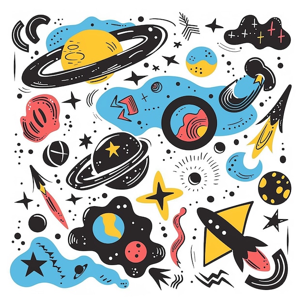 月亮, 星星, 天空, 有色彩的星星