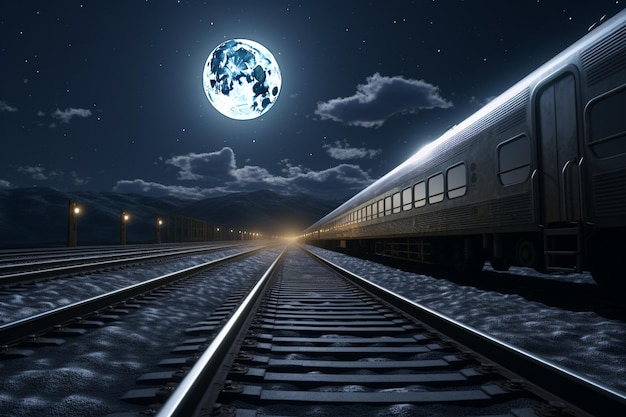 Moon Train Station Reaching the Moon