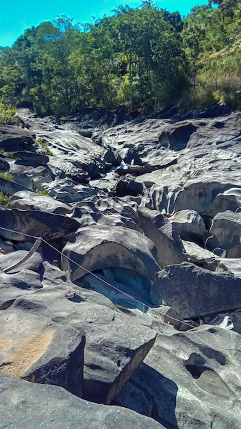 Foto il paesaggio della valle della luna al parco nazionale chapada dos veadeiros a goias brasile