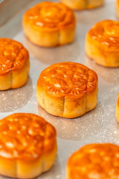 Mooncake making process A mooncake is a Chinese bakery product traditionally