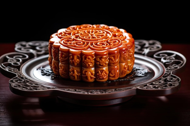 Mooncake photo for the restaurant menu macro photo