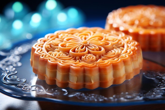 中国 の 中秋 の 日 に 用い られる 月 の ケーキ
