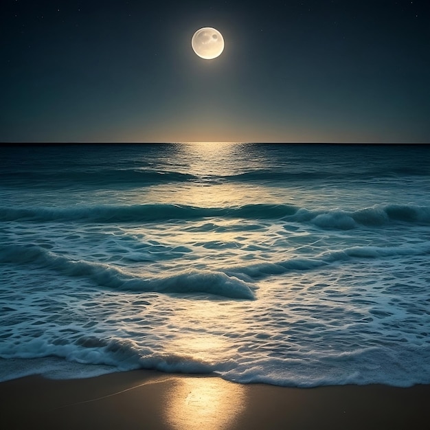 Moonlight on the beach