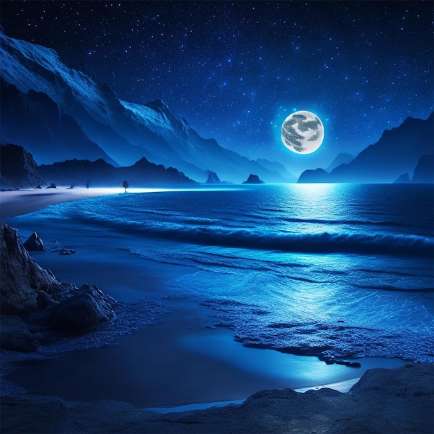 Moonlight night wallpaper