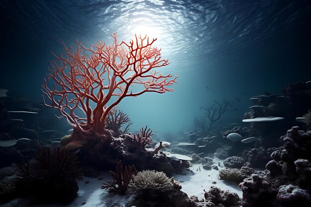 Moonlit coral beautysea animal photography