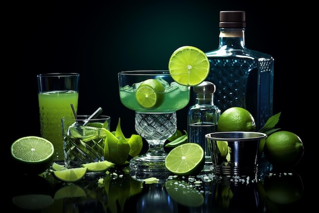 Moonlit Mix Tequila black background