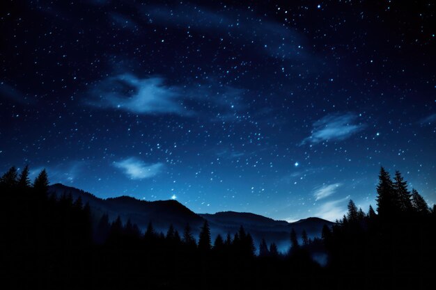 Moonlit night sky