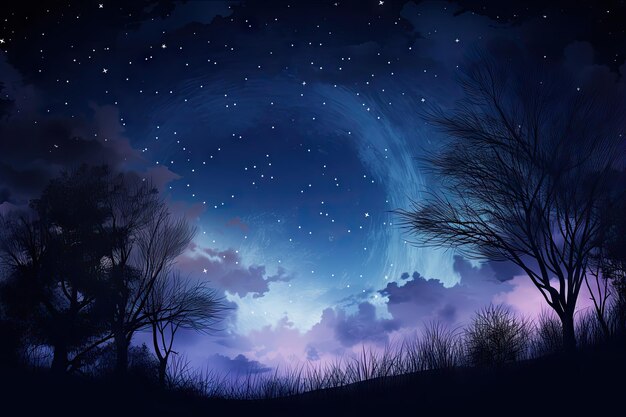 Photo moonlit night sky