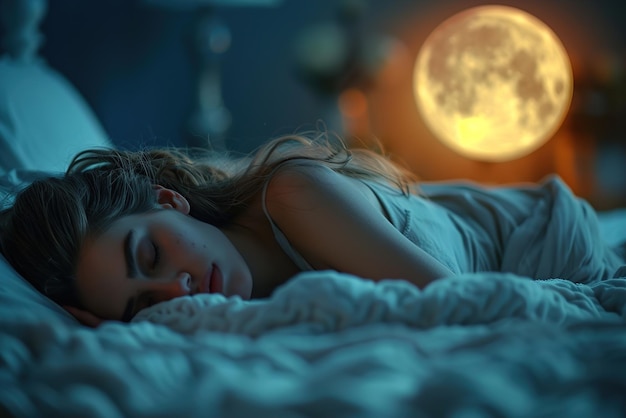 月光 の 下 で 眠る の は,平和 な 夜 の 休み です