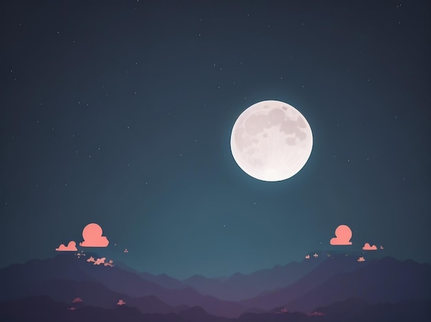 Moonlit Symphony A FullScreen Ode to the Enigmatic Night Sky