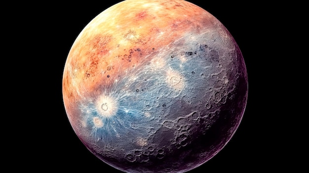 Foto le lune mistiche una vista serena dallo spazio la terra compagno celeste bagnata da una luce morbida un affascinante ritratto lunare nell'armatura cosmica