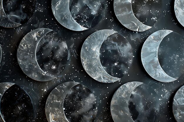 Moonstone Dust Moons With White Glowing Dust Moon Phase Patt Effect FX Texture Film Fillter BG Art