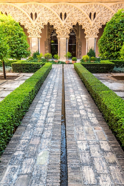 Moorish garden Zaragoza Spain