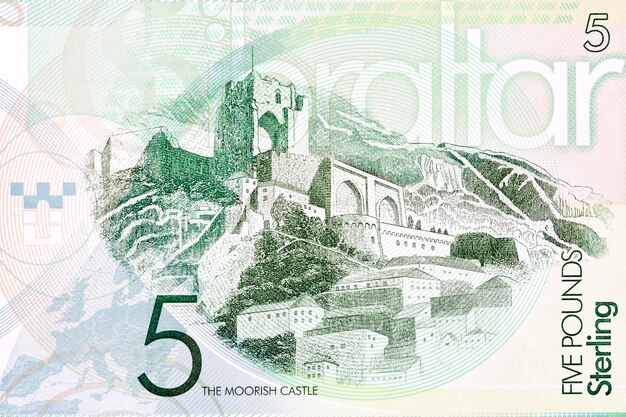 Moors kasteel uit Gibraltar geld ponden