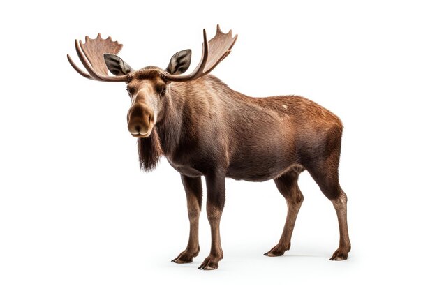 Photo moose isolated on a white background