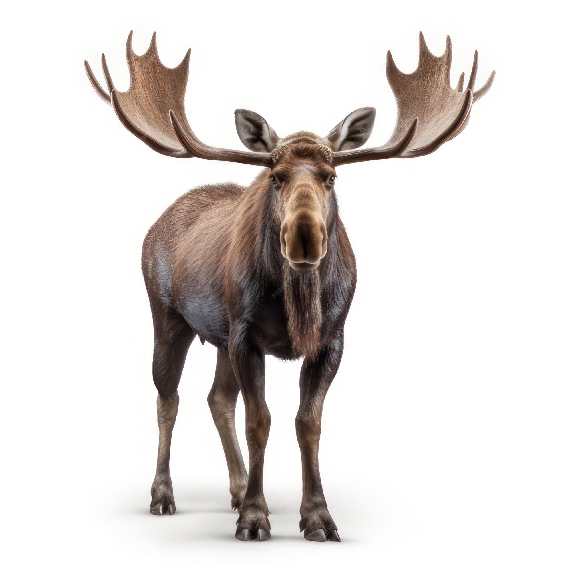 Premium AI Image | Moose isolated on white created with Generative AI