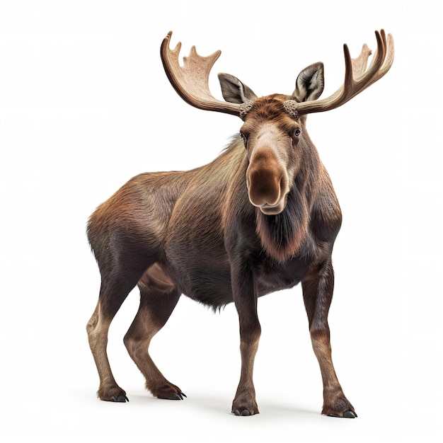 A moose with a big antlers on its head