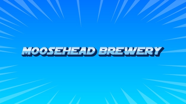 Moosehead Brewery 3D Blue Text