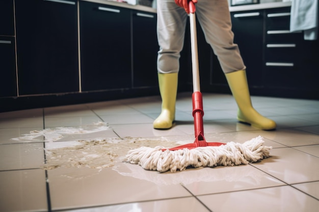 Mopping the kitchen floor generative ai