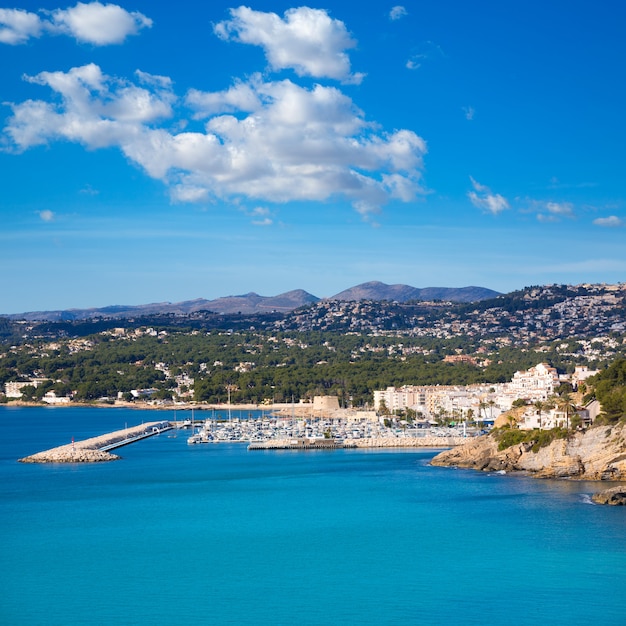 Moraira Teulada marina port in Alicante Mediterranean