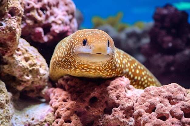 Moray eel under water beautiful sea underwater view