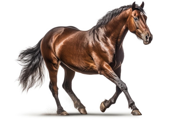 Morgan Horse On White Background Generative AI