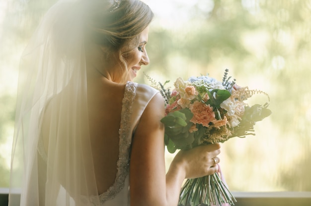 morning bride before the wedding