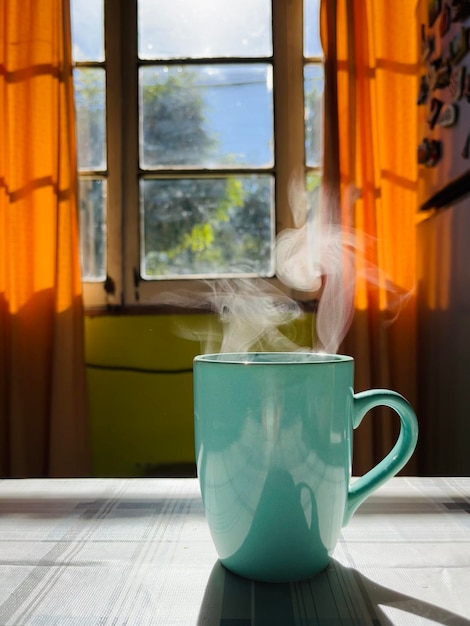 Foto la tazza di caffè mattutina