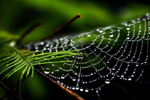 Morning Dew Adorns Nature's Delicate Tapestry