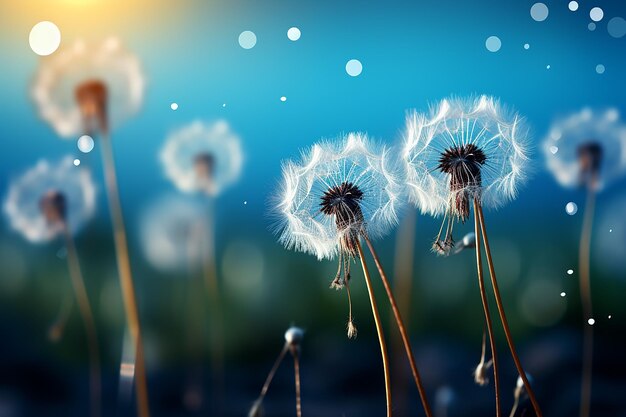 Morning Dew on Delicate Dandelions