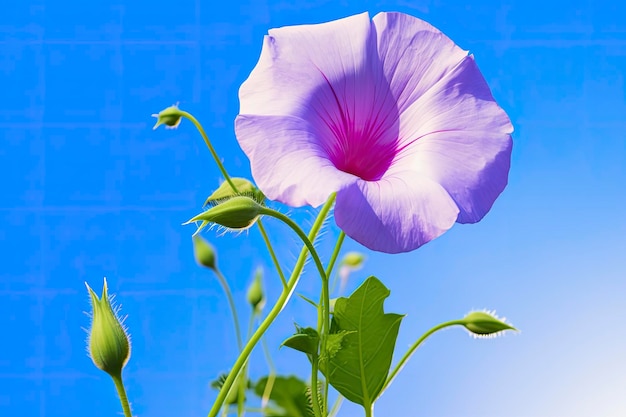 Morning Glory Flower met blauwe lucht