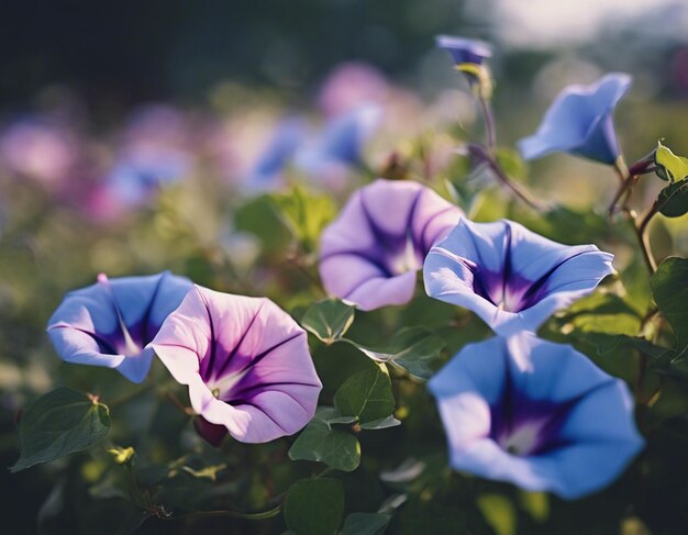 A Morning glory flowers