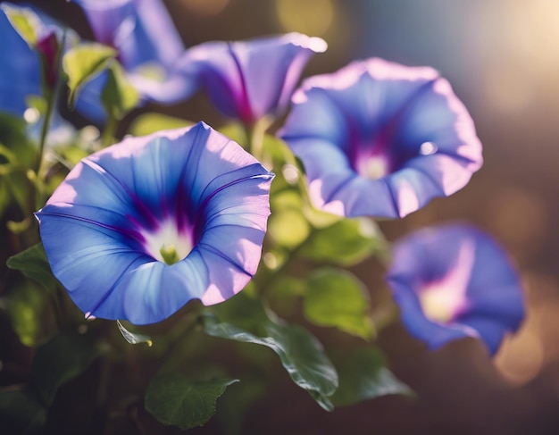 A Morning glory flowers