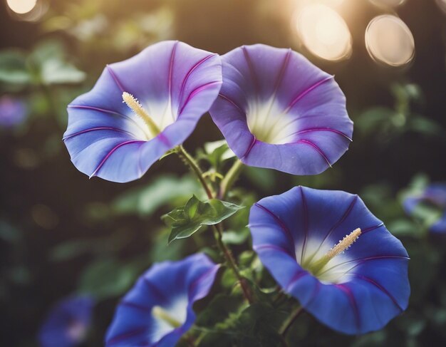 Photo a morning glory flowers