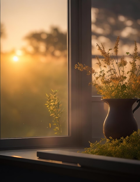 morning light to create a peaceful and delicate atmosphere