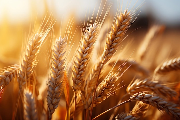 Изображение крупным планом Morning's Bounty: пшеничное поле, пробуждённое генеративным искусственным интеллектом