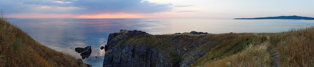 Photo morning sea coast panorama