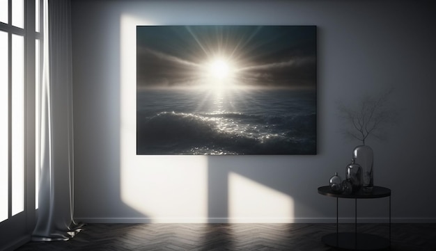 Morning Serenity A Beautiful Sunrise Scene Generative AI