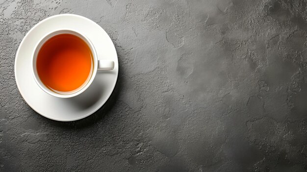 朝の静けさの蒸気は新鮮に造されたお茶のやかな香りを提供するカップから上昇します