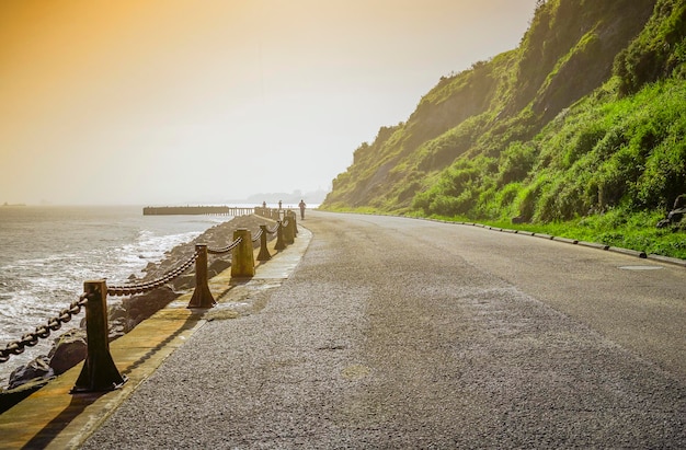 Morning sunrise on seashore side