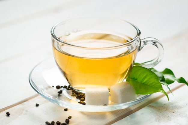 Morning tea on the table