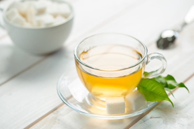 Morning tea on the table