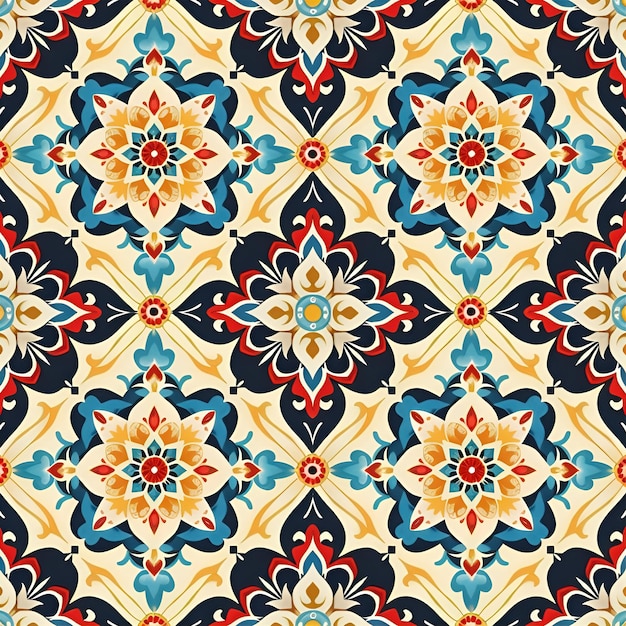 Moroccan boho pattern background