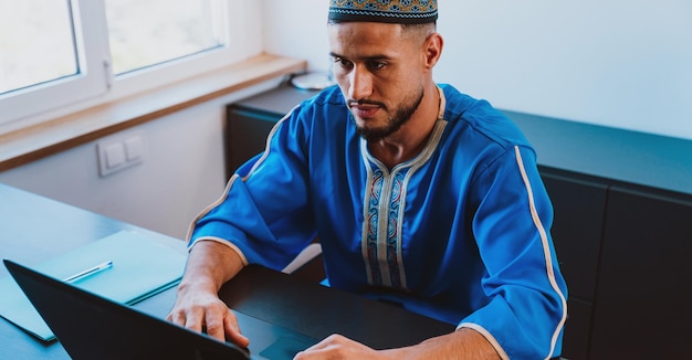 Moroccan Business man in the office